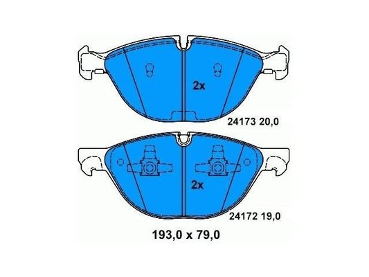 X6 E71 बीएमडब्ल्यू फ्रंट ब्रेक पैड 34116778048 जंग रोकथाम जंग प्रतिरोधी